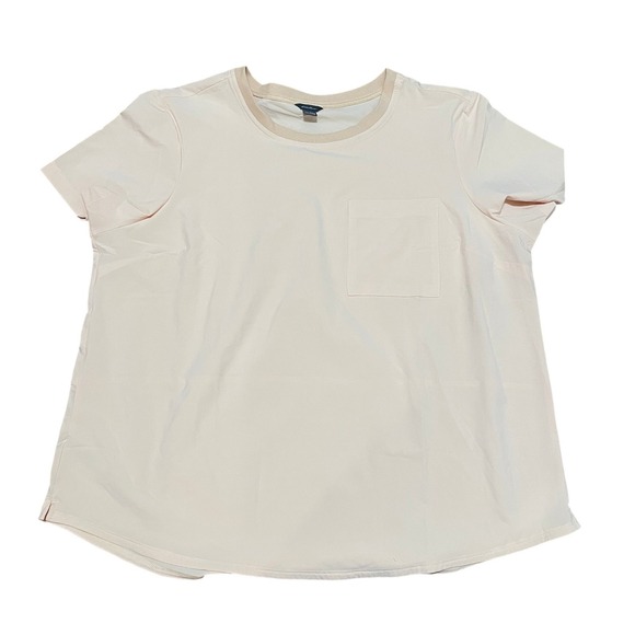 Eddie Bauer Tops - Eddie Bauer Women's 2XL Tall Peach Short Sleeve Pocket Tee Performance Top